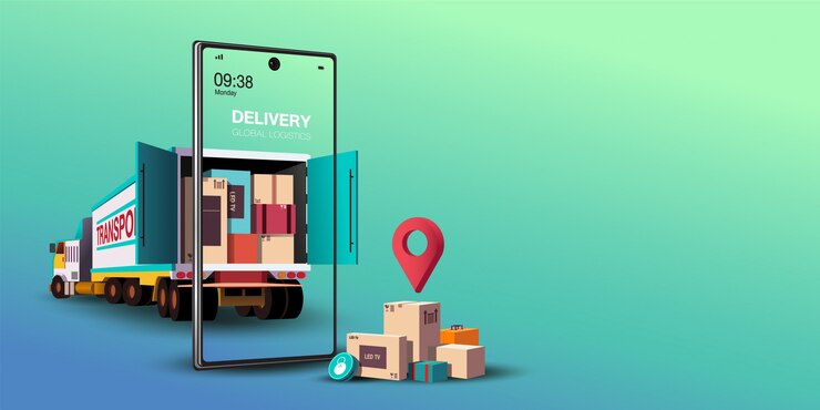 Vector ilustración de logística y entrega