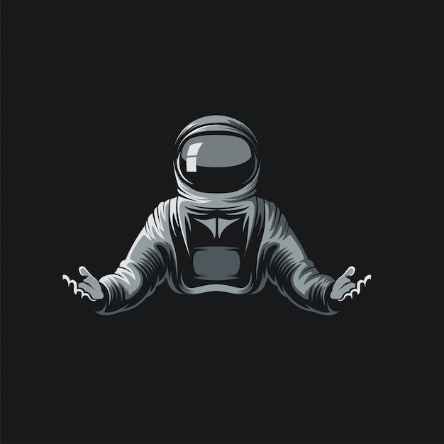 Vector ilustración del logo del astronauta