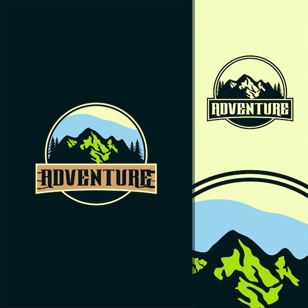 Vector ilustración de logo de aventura impresionante