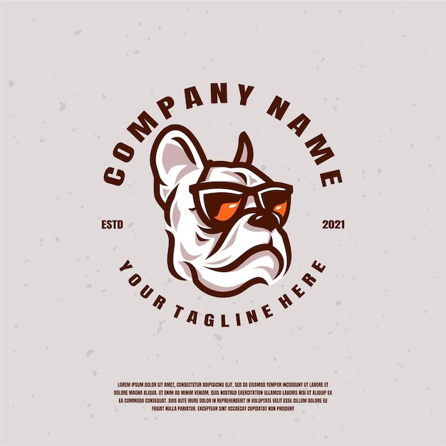 Vector ilustración del logo de bulldog