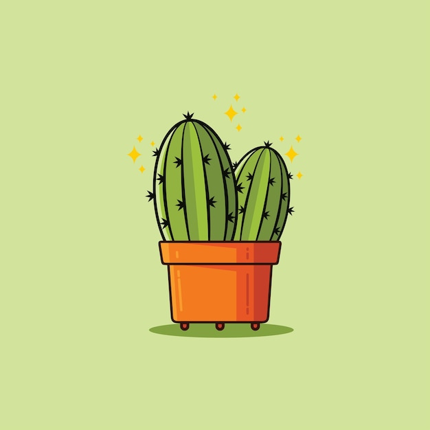 Ilustración del logo de cactus