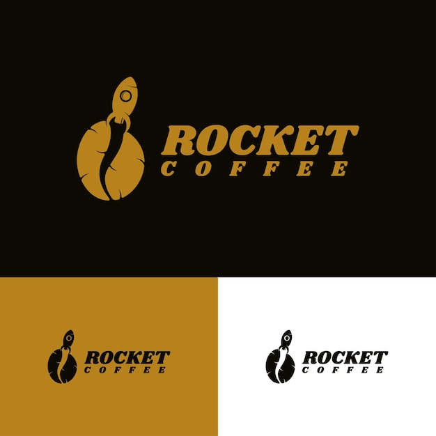 Vector ilustración del logo de café cohete
