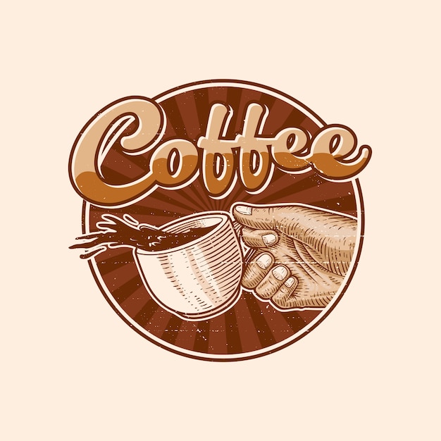 Ilustración de logo de café