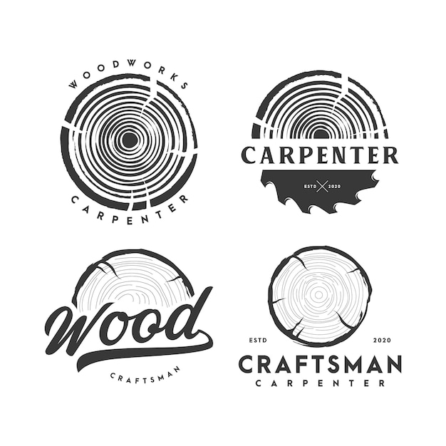 Vector ilustración del logo de carpintero