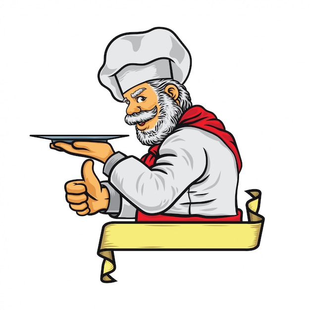 Vector ilustración de logo de chef