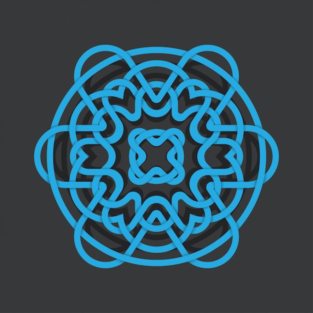 Ilustración de logo mandala azul