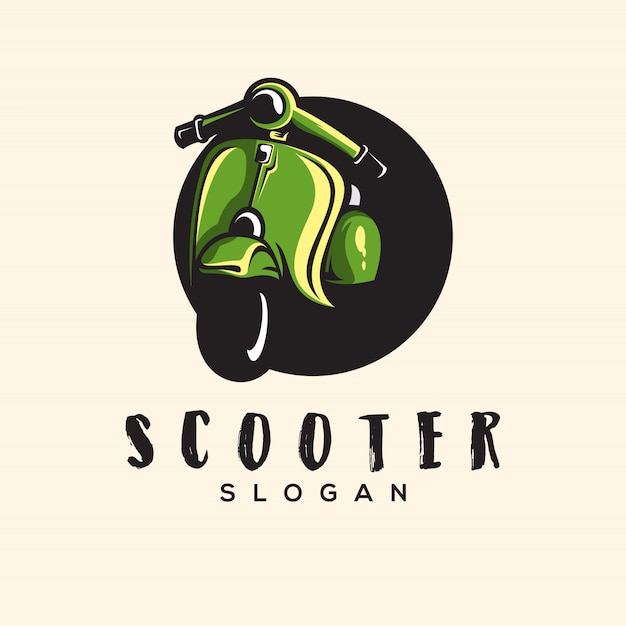 Ilustración de logo de scooter impresionante