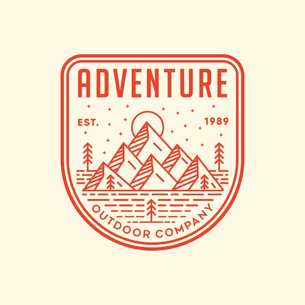 Ilustración de logo de vector de aventura