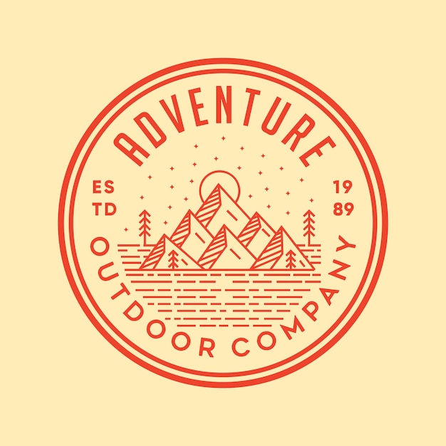 Ilustración de logo de vector de aventura