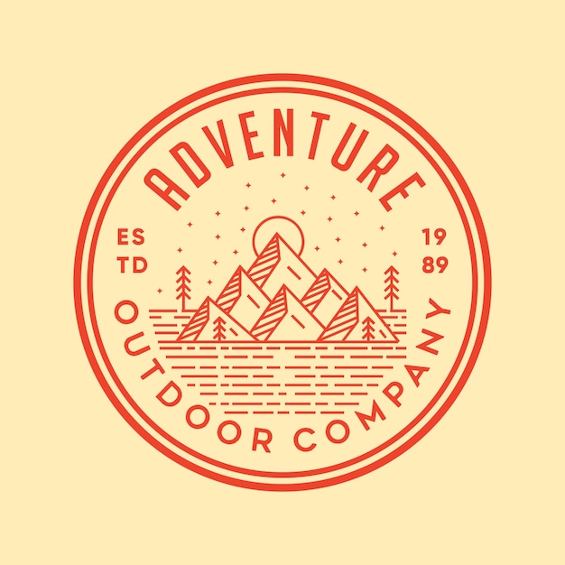 Ilustración de logo de vector de aventura