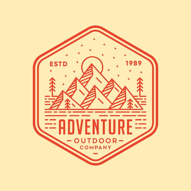 Ilustración de logo de vector de aventura