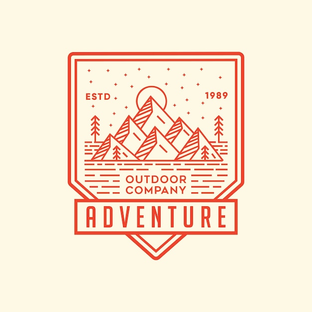 Ilustración de logo de vector de aventura