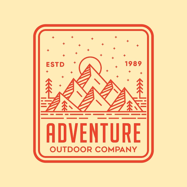 Ilustración de logo de vector de aventura