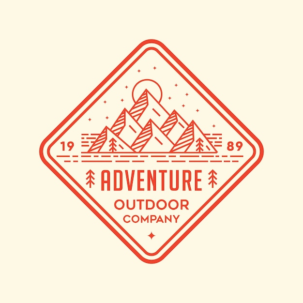 Ilustración de logo de vector de aventura