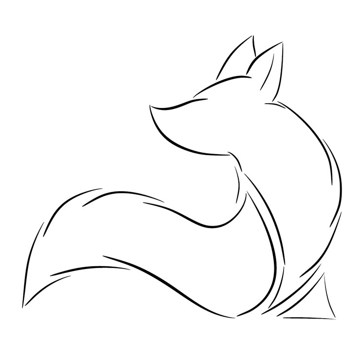 Vector ilustración del logo de zorro