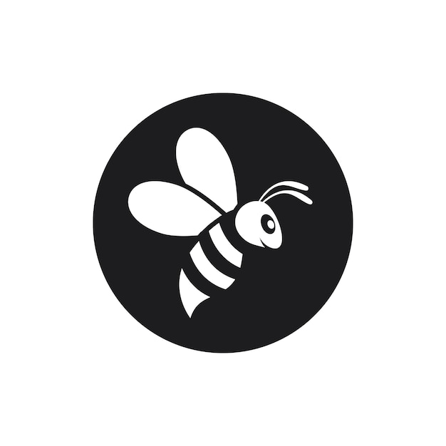 Ilustración del logotipo de la abeja de la miel Diseño vectorial eps 10