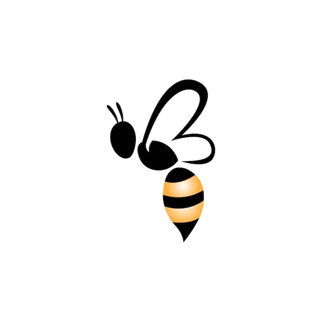 Vector ilustración del logotipo de la abeja