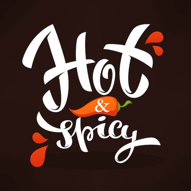 Ilustración de logotipo de ají picante y picante