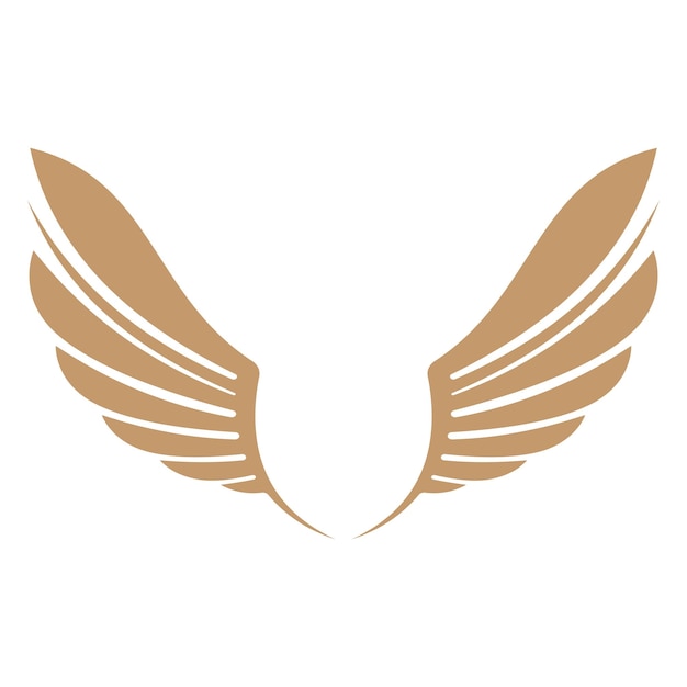 Ilustración de logotipo de alas voladoras