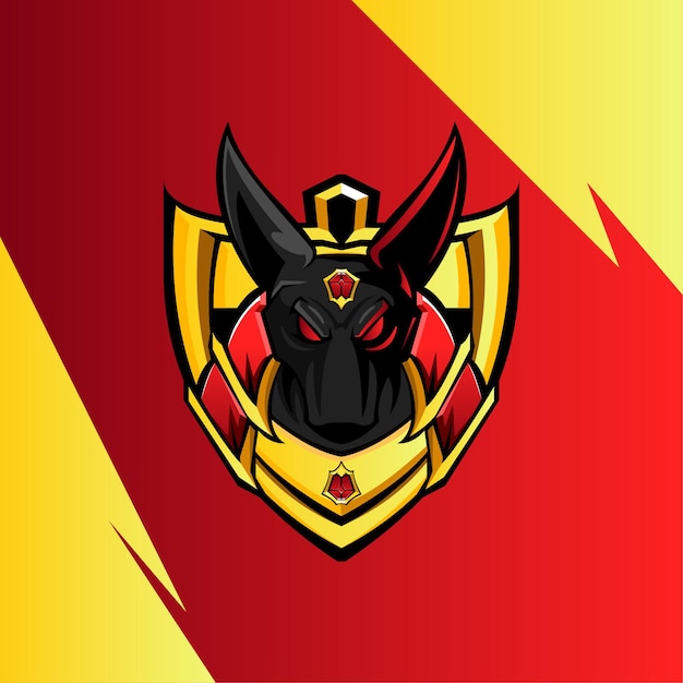 Ilustración del logotipo de anubis mascot esport