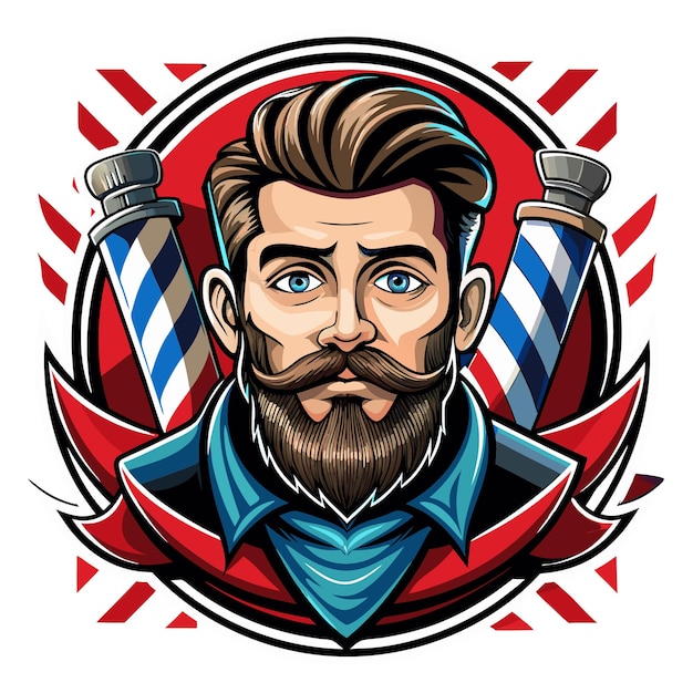 Ilustración del logotipo de la barbería
