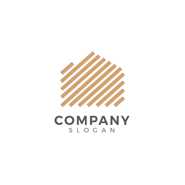 Ilustración de logotipo de bienes raíces de oro de lujo