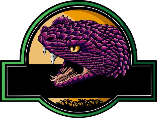Ilustración del logotipo de la cabeza de serpiente víbora