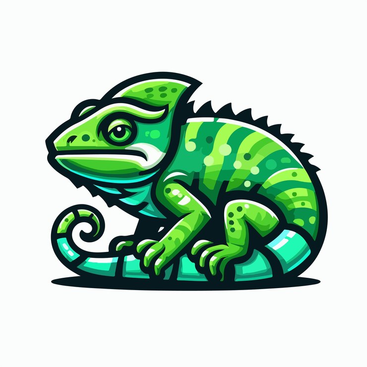 Vector ilustración del logotipo del camaleón