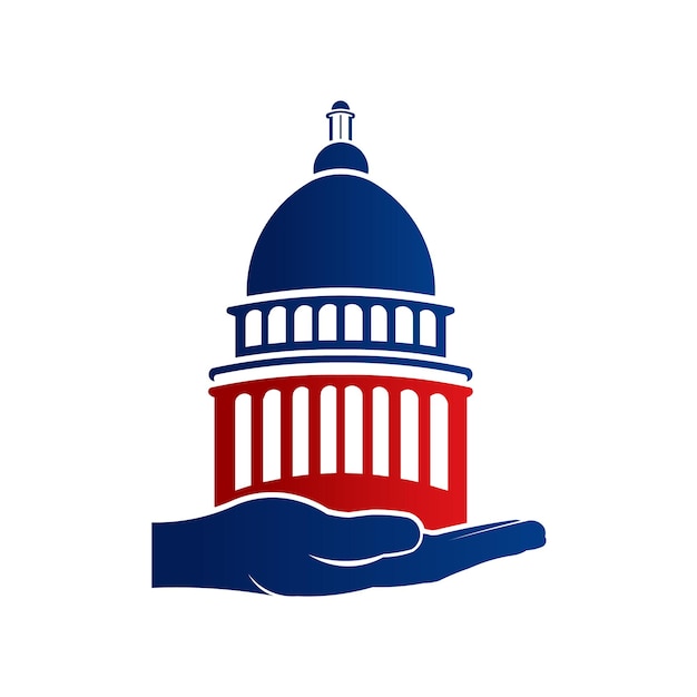 Ilustración del logotipo de Capitol Hold en la mano