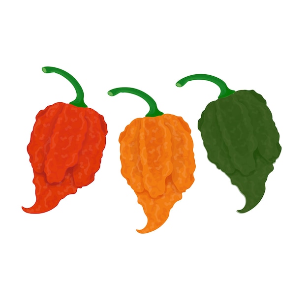 Ilustración del logotipo de Carolina Reaper en varios colores