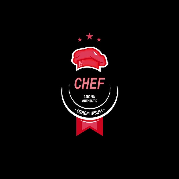 Vector ilustración del logotipo del chef