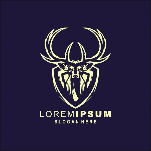 Ilustración de logotipo de ciervo premium