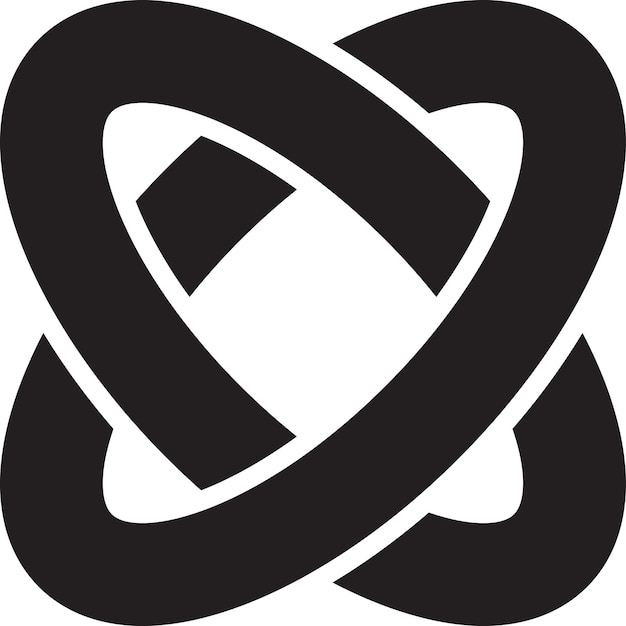 Ilustración de logotipo de círculo cruzado abstracto en estilo moderno y minimalista