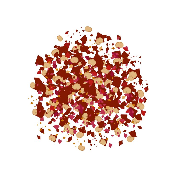 Ilustración del logotipo Clipart escamas de chile rojo seco