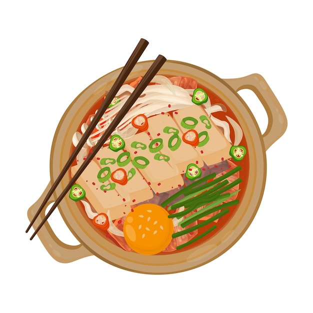 Ilustración del logotipo Clipart Kimchi coreano Jjigae Kimchi estofado