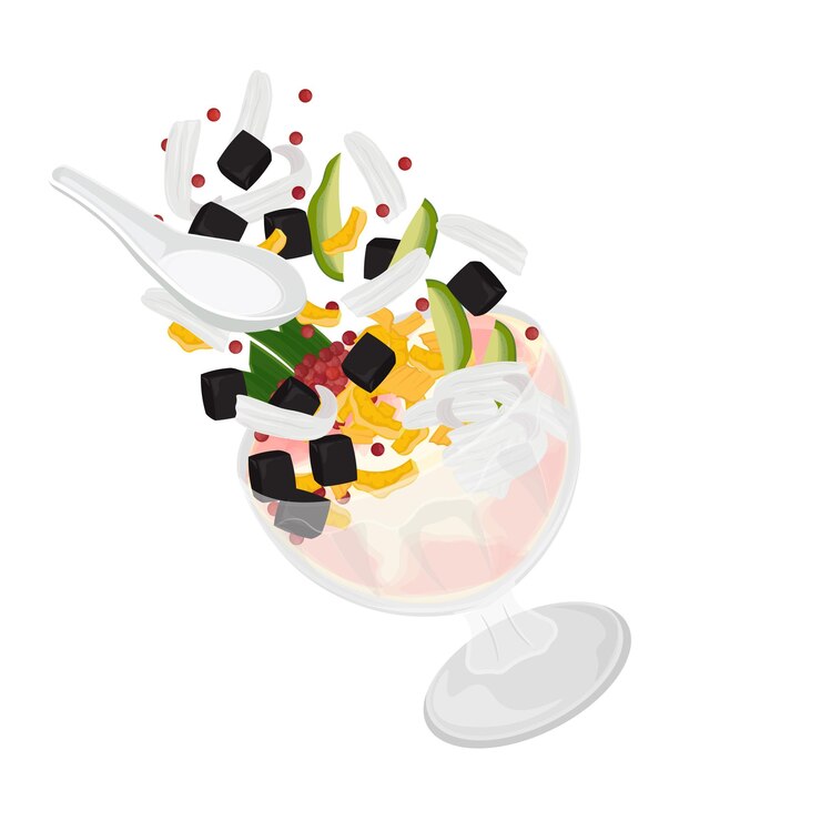 Ilustración Logotipo Clipart Levitación Es Teler o Es Buah postre indonesio