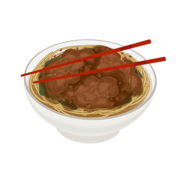 Ilustración del logotipo Clipart Mie Ayam extra Ayam o fideos de pollo indonesios