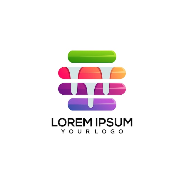 Ilustración de logotipo colorido de miel