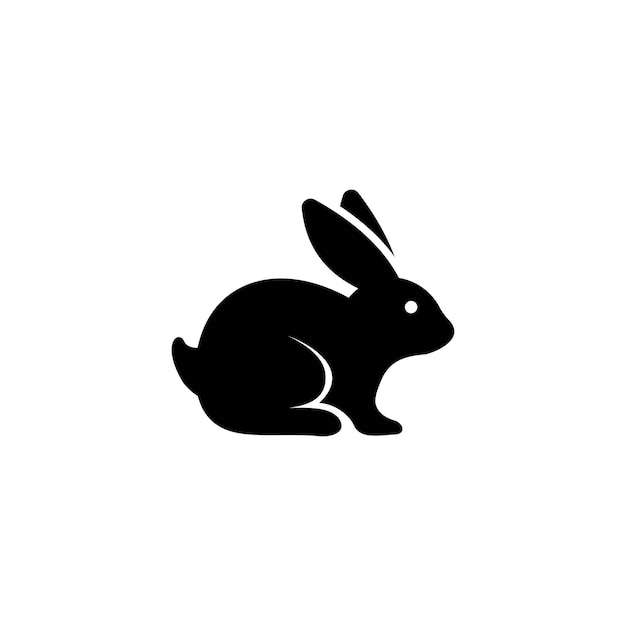 Ilustración de logotipo de conejo simple
