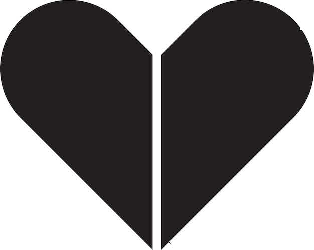 Ilustración de logotipo de corazón abstracto en estilo moderno y minimalista