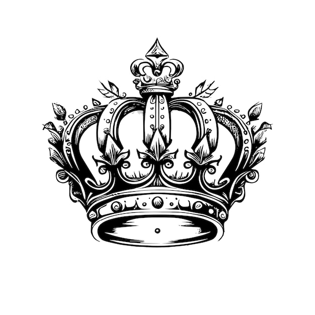 la ilustración del logotipo de la corona emana poder, lujo y prestigio