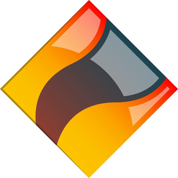 Ilustración de logotipo cuadrado abstracto en estilo moderno y minimalista