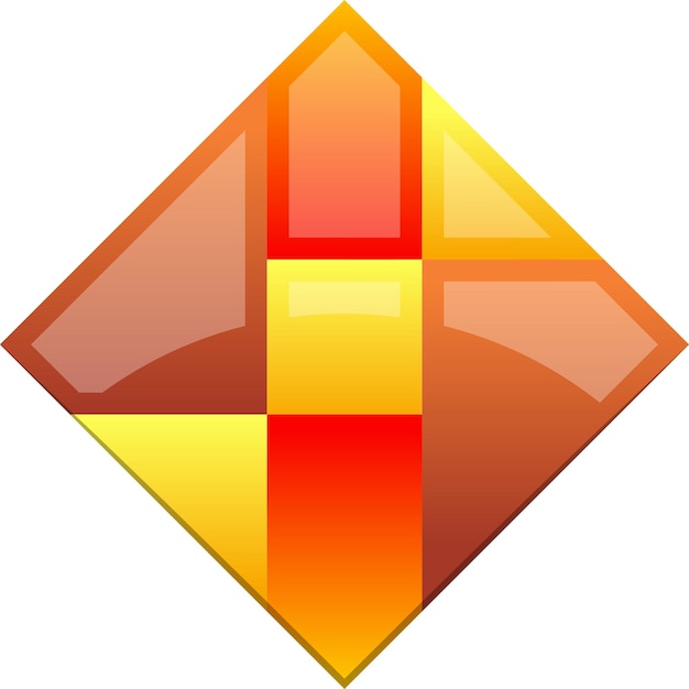 Ilustración de logotipo cuadrado abstracto en estilo moderno y minimalista