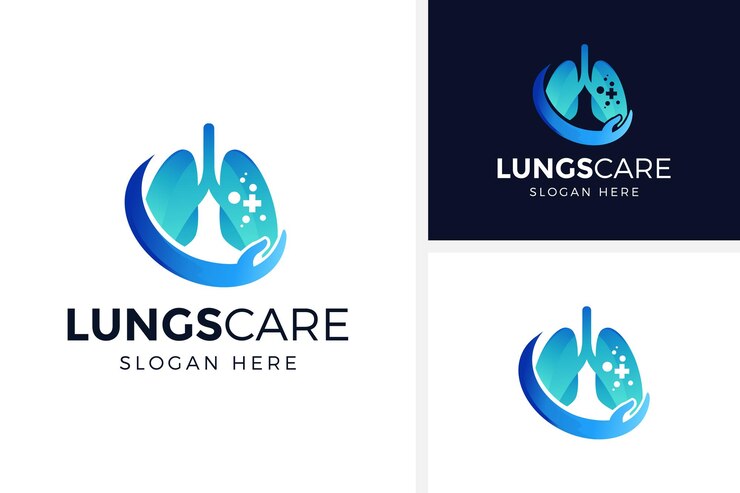 ilustración del logotipo de cuidado de los pulmones