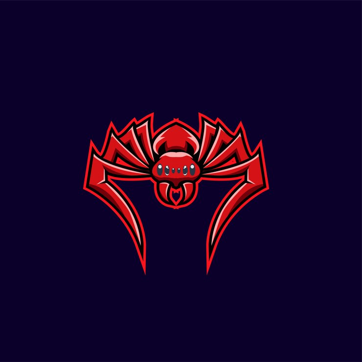 Vector ilustración de logotipo de deporte de araña roja