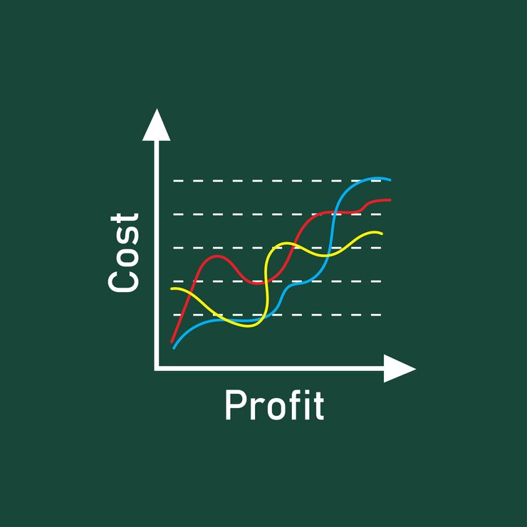 Vector ilustración del logotipo del diagrama del concepto de cuadrante