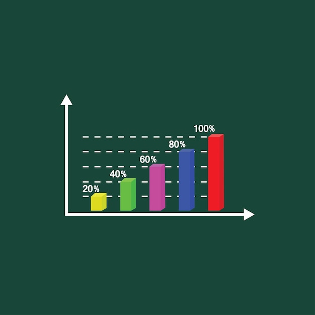 Ilustración del logotipo del diagrama del concepto de cuadrante