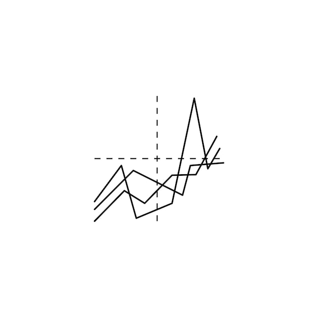 Ilustración del logotipo del diagrama del concepto de cuadrante