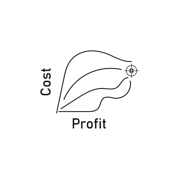 Vector ilustración del logotipo del diagrama del concepto de cuadrante