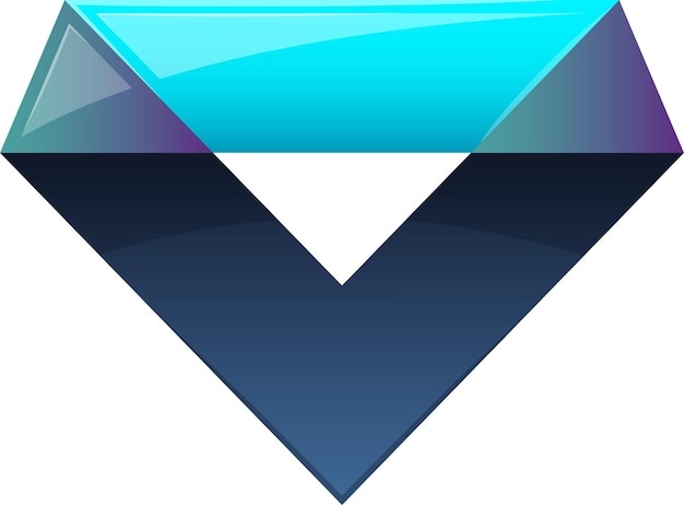 Ilustración de logotipo de diamante abstracto en estilo moderno y minimalista